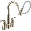 imageMoen S73204ORB Weymouth Two Handle Pulldown Bridge Kitchen Faucet Oil Rubbed BronzePolished Nickel