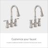 imageMoen S73204ORB Weymouth Two Handle Pulldown Bridge Kitchen Faucet Oil Rubbed BronzeSpot Resist Stainless
