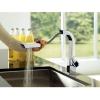 imageMoen S7597SRS 90Degree OneHandle High Arc Pullout Modern Kitchen Faucet Spot Resist StainlessSpot Resist Stainless