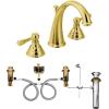 imageMoen T6125P Kingsley TwoHandle HighArc Widespread Bathroom Faucet Valve Required Polished BrassPolished Brass