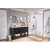 imageMoen T6708BL Genta LX Two Handle Widespread Modern Bathroom Facuet Valve Required Matte Black