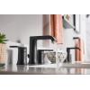 imageMoen T6708BL Genta LX Two Handle Widespread Modern Bathroom Facuet Valve Required Matte Black