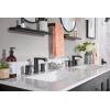 imageMoen T6708BL Genta LX Two Handle Widespread Modern Bathroom Facuet Valve Required Matte Black