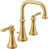 imageMoen TS44105BN Colinet Traditional Cross Handle Wall Mount Bathroom Faucet Trim Valve Required Brushed NickelBrushed Gold
