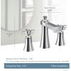 imageMoen TS6984NL Flara TwoHandle 8 in Widespread Lever Handle Bathroom Faucet Trim Kit Valve Required Polished NickelChrome