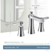 imageMoen TS6984NL Flara TwoHandle 8 in Widespread Lever Handle Bathroom Faucet Trim Kit Valve Required Polished NickelPolished Nickel