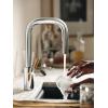 imageMoen Tenon Chrome One Handle Modern Bar Pulldown Faucet S64001