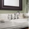 imageMoen WS84440SRN TwoHandle High Arc Bathroom Faucet Spot Resist Brushed NickelChrome