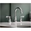 imageMoen WS84924SRN TwoHandle High Arc Bathroom Faucet Spot Resist Brushed NickelChrome