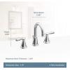 imageMoen WS84924SRN TwoHandle High Arc Bathroom Faucet Spot Resist Brushed NickelSpot Resist Brushed Nickel