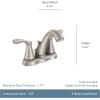 imageMoen WS84944SRN Varese TwoHandle Lavatory Faucet Spot Resist Brushed Nickel