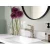 imageMoen WSL84733SRN Danika Single Handle 1 Hole Bathroom Faucet Spot Resist Brushed Nickel