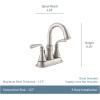 imageMoen Wetherly Spot Resist Brushed Nickel TwoHandle Widespread Bathroom Faucet with Valve Included Bathroom Faucets for Sink 3hole Deck Mounted Setup WS84855SRN1Pack