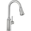 imageMOEN 87801SRS Conneaut One Handle Pulldown Kitchen Sink Faucet with Reflex Docking and Power Clean Spot Resist StainlessFaucet only