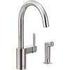 imageMoen 7165SRS Align OneHandle HighArc Modern Kitchen Faucet with Side Spray Spot Resist StainlessChrome