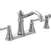 imageMoen 7255ORB Belfield Traditional Two Handle High Arc Kitchen Faucet with Side Spray Oil Rubbed BronzeChrome