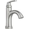 imageMoen 84980SRN Wellton SingleHandle Bathroom Faucet One Hole Bathroom Sink Faucet with Optional Deck Plate and Drain Assembly Spot Resist Brushed Nickel