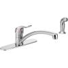 imageMoen 8717 Commercial MDura SingleMount Kitchen Faucet with 12Inch Spout Reach and Side Spray 15gpm Chrome