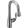 imageMoen Arbor Spot Resist Stainless OneHandle Pulldown Bar Faucet Featuring Reflex Single Hole Kitchen Sink Faucet 5995SRSChrome