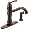 imageMoen Belfield Oil Rubbed Bronze Traditional One Handle High Arc Kitchen Faucet with Side Spray and Optional Deckplate Included 7245ORBOil Rubbed Bronze