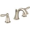 imageMoen Brandtford Brushed Nickel TwoHandle High Arc Widespread Bathroom Sink Faucet for 3Hole Setups with Valve Included TV6620BN