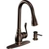 imageMoen CA87003BRB Single Handle Kitchen Faucet with Pullout Spray from the Anabelle Collection Mediterranean Bronze