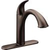 imageMoen Camerist OilRubbed Bronze OneHandle Single Hole Kitchen Faucet with Pullout Spout Bathroom Sink has Deck Plate for ThreeHole Countertop Drain Trim Included 7545ORBOil Rubbed Bronze