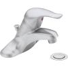 imageMoen Chateau Chrome OneHandle LowArc Centerset Bathroom Sink Faucet with Drain Assembly L4621Brushed Chrome