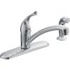 imageMoen Chateau Chrome Single Handle 4Hole Kitchen Faucet with Protege Side Spray 67430