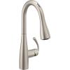 imageMoen Essie Mediterranean Bronze MotionSense Wave OneHandle Touchless Kitchen Faucet with Pulldown Sprayer and Soap Dispenser 87014EWBRBSpot Resist Stainless