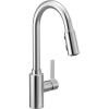 imageMoen Genta LX Motionsense Wave Sensor Touchless Chrome OneHandle High Arc Pulldown Modern Kitchen Faucet Featuring Power Clean 7882EWCChrome
