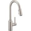 imageMoen Genta LX Motionsense Wave Sensor Touchless Chrome OneHandle High Arc Pulldown Modern Kitchen Faucet Featuring Power Clean 7882EWCSpot Resist Stainless