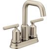 imageMoen Gibson Brushed Nickel TwoHandle Centerset High Arc Modern Bathroom Faucet with Drain Assembly 6150BN