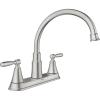 imageMoen Hutchinson Spot Resist Stainless 2Handle Kitchen Sink Faucet 87239SRS