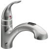 imageMoen Integra Spot Resist Stainless OneHandle Pullout Kitchen or Laundry Faucet Featuring Power Clean with Optional Deckplate 67315SRSChrome