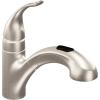 imageMoen Integra Spot Resist Stainless OneHandle Pullout Kitchen or Laundry Faucet Featuring Power Clean with Optional Deckplate 67315SRSStainless
