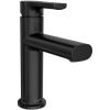 imageMoen Meena Matte Black OneHandle Single Hole Modern Bathroom Sink Faucet with Optional Deckplate and Drain Assembly 84794BLMatte Black
