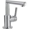 imageMoen S43001 Arris OneHandle Single Hole Modern Bathroom Faucet ChromeBrushed Nickel
