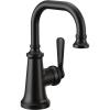imageMoen S44101BL Colinet OneHandle Single Hole Traditional Bathroom Sink Faucet Matte Black