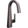 imageMoen S55005BL Nio OneHandle Bar Faucet Includes Secondary Finish Handle Option Matte BlackBlack Stainless