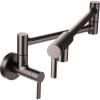 imageMoen S665BLS Modern Wall Mount Swing Arm Folding Pot Filler Kitchen Faucet Black StainlessBlack Stainless