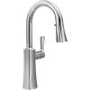 imageMoen S72608SRS Etch OneHandle High Arc Pulldown Kitchen Faucet with Power Clean ChromeChrome