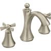 imageMoen T4524BN Wynford TwoHandle High Arc Bathroom Faucet Brushed Nickel