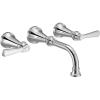 imageMoen TS44104 Colinet Traditional Lever Handle Wall Mount Bathroom Faucet Trim Valve Required Chrome