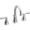 imageMoen WS84924SRN TwoHandle High Arc Bathroom Faucet Spot Resist Brushed NickelChrome