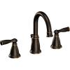 imageMoen WS84924SRN TwoHandle High Arc Bathroom Faucet Spot Resist Brushed NickelMediterranean Bronze