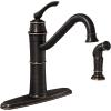 imageMoen Wetherly Mediterranean Bronze HighArc Kitchen Faucet with Side Spray 87999BRBMediterranean Bronze