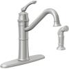 imageMoen Wetherly Mediterranean Bronze HighArc Kitchen Faucet with Side Spray 87999BRBSpot Resist Stainless