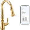 imageMoen Weymouth Chrome Smart Faucet Touchless Pull Down Sprayer Kitchen Faucet with Voice Control and Power Boost S73004EVCBrushed Gold