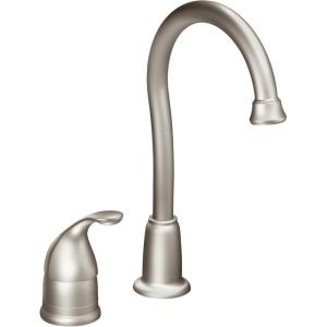imageMoen 4905 Camerist OneHandle High Arc Bar Faucet ChromeSpot Resist Stainless
